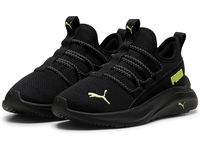 (取寄) プーマ キッズ ワン4オール スリッポン (リトル キッド) PUMA kids PUMA One4All Slip-On (Little Kid) PUMA Black/Lime Pow/Cool Dark Gray 10,070円