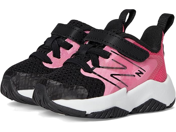 (取寄) ニューバランス スニーカー キッズ レイヴ ラン V2 バンジー レース ウィズ トップ ストラップ New Balance Kids kids Rave Run v2 Bungee Lace with Top Strap Signal Pink/Black