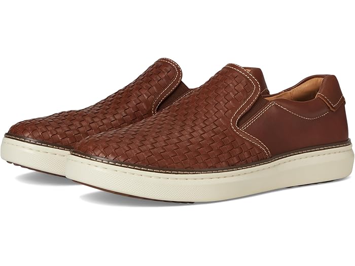 (取寄) ジョンストン&マーフィー メンズ マクガフィー 2 ウーブン スリッポン Johnston & Murphy men Mcguffey 2 Woven Slip-On Tan Woven Full Grain