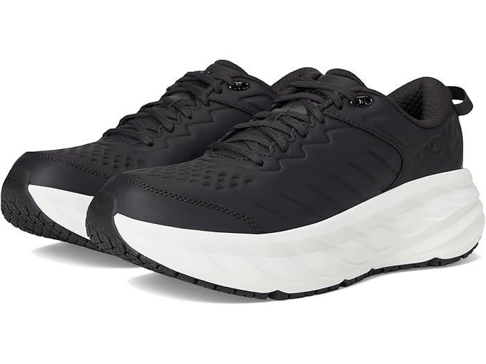 (取寄) ホカオネオネ メンズ ボンダイ スリップ レジスタント Hoka men Bondi Slip Resistant Carbon Black/White