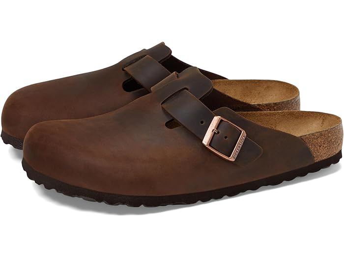 (取寄) ビルケンシュトック ボストン ソフト フットベッド - オイルド レザー (ユニセックス) Birkenstock Boston Soft Footbed - Oiled Leather (Unisex) Habana Oiled Leather