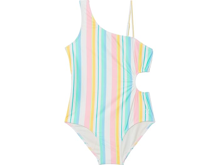 (取寄) ハーレー キッズ ガールズ ワンピース カット アウト スイム スーツ (ビッグ キッド) Hurley Kids girls One-Piece Cut Out Swim Suit (Big Kid) Pale Ivory/Multi画像