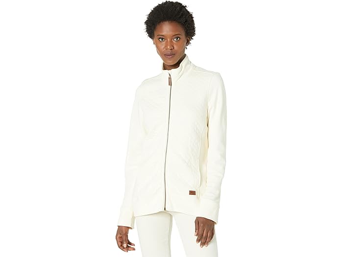 (取寄) エルエルビーン レディース キルテッド フル ジップ スウェットシャツ L.L.Bean women Quilted Full Zip Sweatshirt Cream