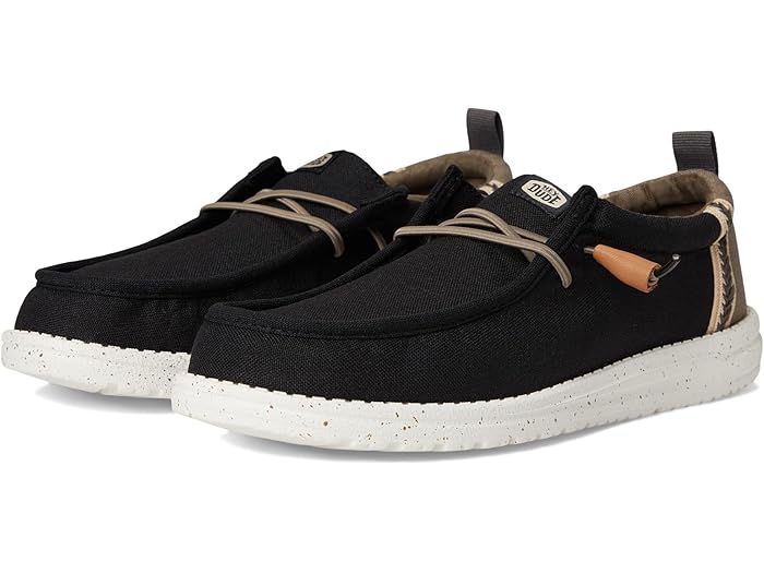 (取寄) ヘイ デュード メンズ ウォーリー サマー リネン Hey Dude men Wally Summer Linen Black/Walnut画像