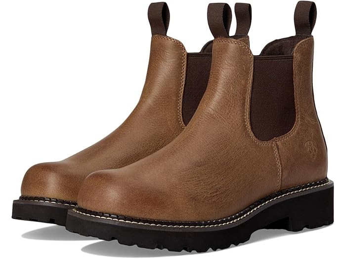 (取寄) アリアット レディース ファットベビー ツイン ゴア ウェスタン ブーツ Ariat women Fatbaby Twin Gore Western Boots Distressed Natural