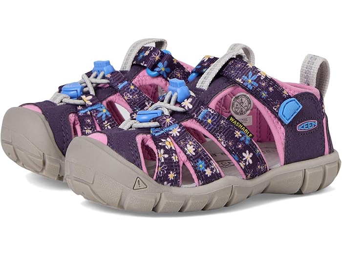 (取寄) キーン キッズ ガールズ シーキャンプ リ シーエヌエックス (トドラー/リトル キッド) KEEN Kids girls Seacamp II CNX (Toddler/Little Kid) Daisies/Marina