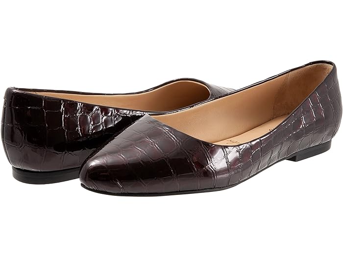 (取寄) トロッターズ レディース エスティ Trotters women Estee Burgundy Croco/Patent