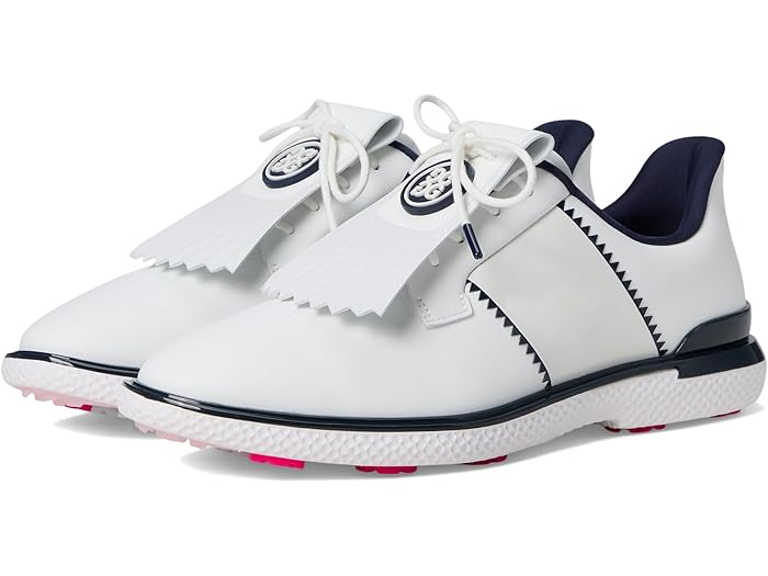 (取寄) ジーフォア レディース ガリヴァン2r サドル ストライプ ゴルフシューズ GFORE women Gallivan2r Saddle Stripe Golf Shoes Snow/Twilight