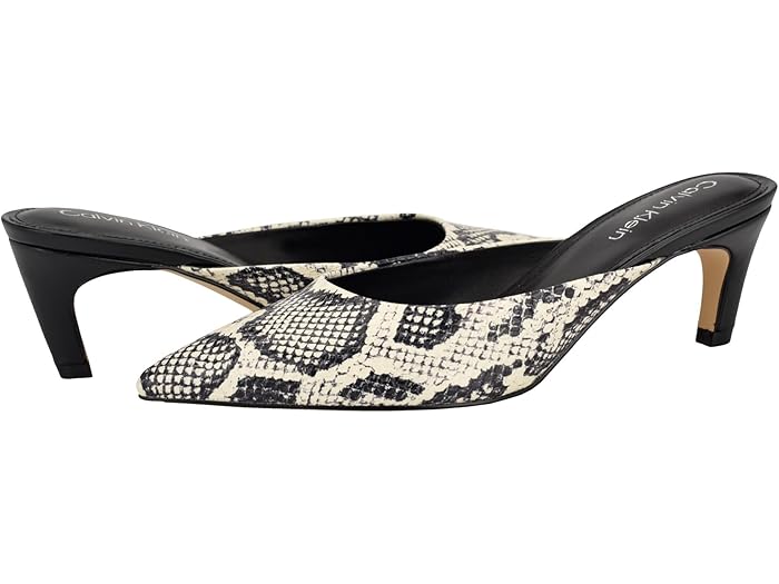 (取寄) カルバンクライン レディース カリン Calvin Klein women Kalyn White/Black Snake画像