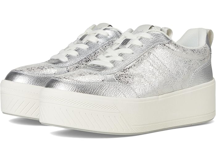 (取寄) ケッズ スニーカー レディース スカイラー リ レースアップ Keds women Skyler II Lace-Up Silver Distressed Metallic Leather