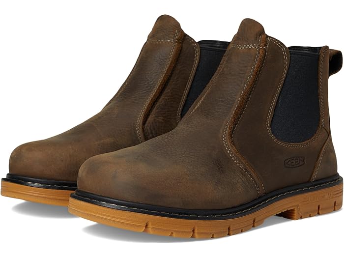 (取寄) キーン ユーティリティ メンズ サン ジョゼ プル-オン ブーツ (アルミニウム トゥ) KEEN Utility men San Jose Pull-On Boot (Aluminum Toe) Cascade Brown/Gum