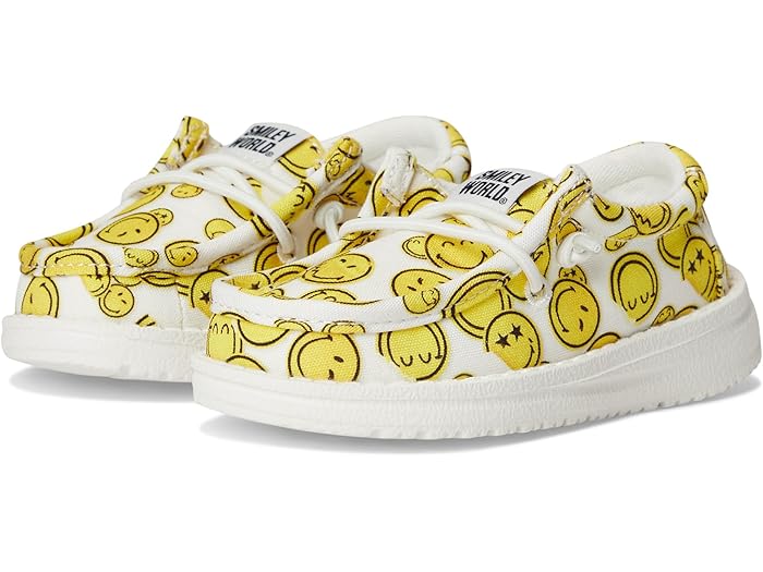 (取寄) ヘイデュードキッズ ボーイズ ウォーリー スマイリー (トドラー) Hey Dude Kids boys Wally Smiley (Toddler) White/Yellow画像