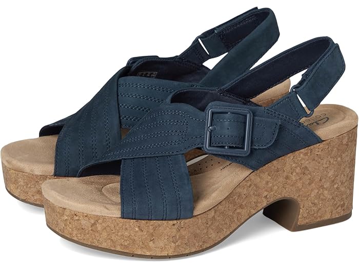 (取寄) クラークス シューズ レディース ウェスト ネイビー Clarks women Nerisa West Navy Nubuck