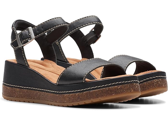 (取寄) クラークス シューズ レディース カッサンダ リリー ブラック Clarks women Kassanda Lily Black Leather