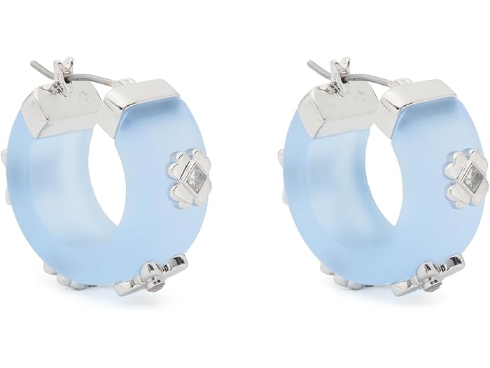 (取寄) ケイトスペード レディース ヘリテージ ブルーム スモール フープス Kate Spade New York women Heritage Bloom Small Hoops Icy Blue