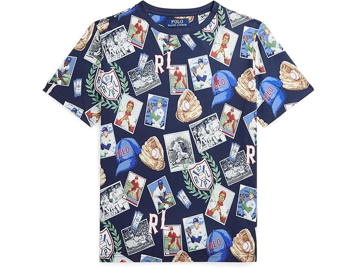 (取寄) ラルフローレン キッズ ボーイズ コットン ジャージ ティー (ビッグ キッド) Polo Ralph Lauren Kids boys Baseball-Print Cotton Jersey Tee (Big Kid) Baseball Cards Print