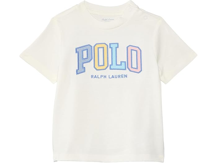 (取寄) ラルフローレン キッズ ボーイズ ロゴ コットン ジャージ ティー (インファント) Polo Ralph Lauren Kids boys Logo Cotton Jersey Tee (Infant) Paper White