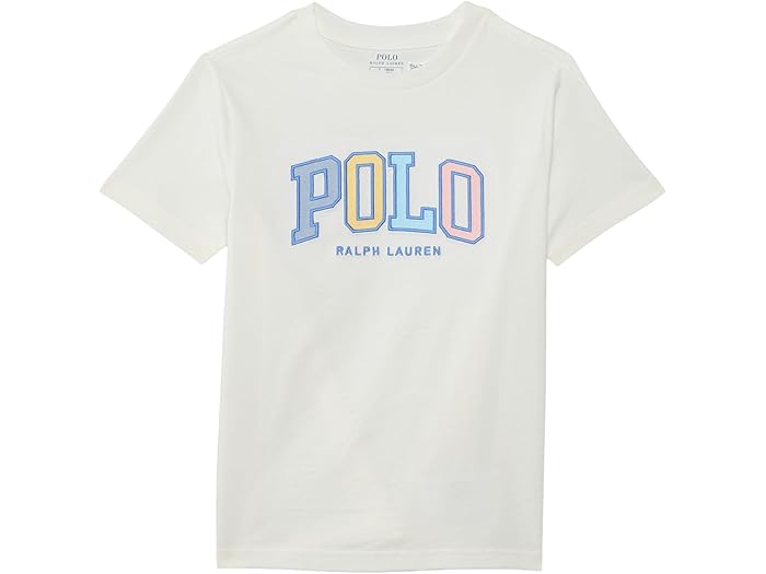(取寄) ラルフローレン キッズ ボーイズ ロゴ コットン ジャージ ティー (トドラー/リトル キッド) Polo Ralph Lauren Kids boys Logo Cotton Jersey Tee (Toddler/Little Kid) Paper White