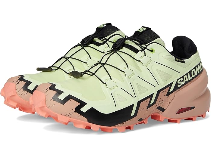 (取寄) サロモン レディース スピードクロス 6 GTX Salomon women Speedcross 6 GTX Lime Cream/Mahogany Rose/Black