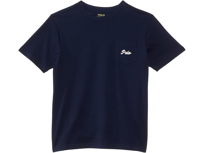 (取寄) ラルフローレン キッズ ボーイズ コットン ジャージ ポケット ティー (トドラー/リトル キッド) Polo Ralph Lauren Kids boys Dog-Print Cotton Jersey Pocket Tee (Toddler/Little Kid) Refined Navy