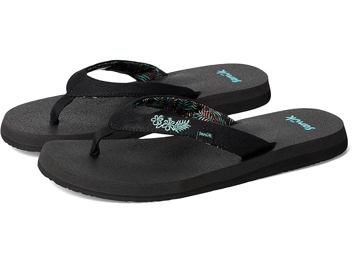 (取寄) サヌーク レディース ヨガ パラダイス リ Sanuk women Yoga Paradise II Black Paradise Palms