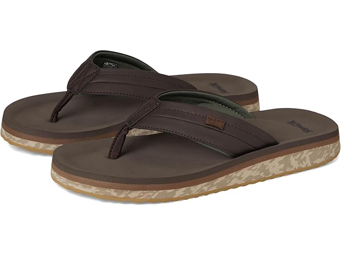 (取寄) サヌーク メンズ Sanuk men Tiderush Dark Brown