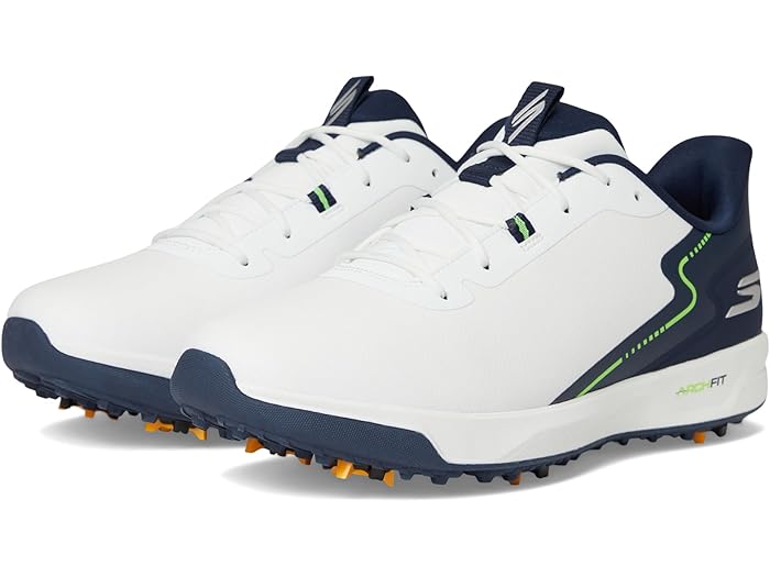 (取寄) スケッチャーズ ゴルフ メンズ エリート ボルテックス ライバル アーチフィット ゴルフ シューズ Skechers GO GOLF men Elite Vortex Rival ArchFit Golf Shoe White/Navy
