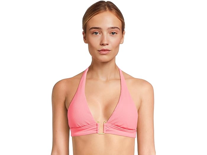 (取寄) ベッカ レディース モダン エッジ リブ ミラ U バックル ホルター トップ BECCA women Modern Edge Rib Mira U Buckle Halter Top Coral Reef