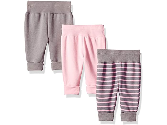(取寄) ヘインズ キッズ ベイビー フレキシー 3 パック アジャスタブル フィット フリース ジョガーズ Hanes kids  Baby Flexy 3 Pack Adjustable Fit Fleece Joggers Pink Pink Grey Stripe