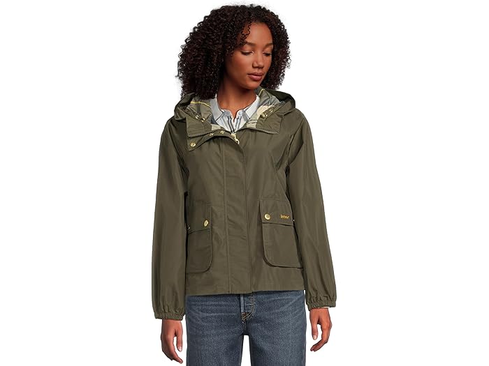 (取寄) バブアー レディース メイ シャワープルーフ ジャケット Barbour women Mae Showerproof Jacket Olive/Ancient Tartan 51,330円