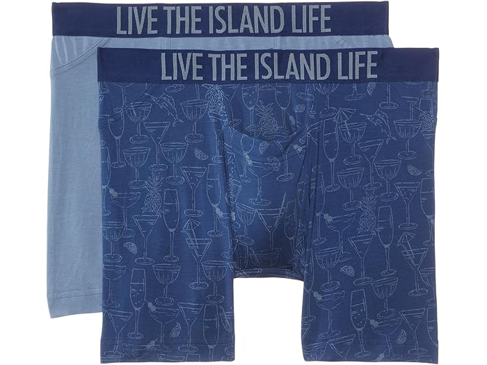(取寄) トミーバハマ メンズ 2-パック ボクサー ブリーフ Tommy Bahama men 2-Pack Boxer Brief Navy Graphite