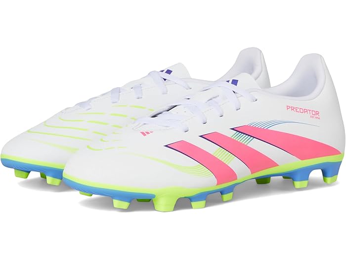(取寄) アディダス キッズ キッズ クラブ プレデター ファーム グランド サッカー クリーツ (リトル キッド/ビッグ キッド) adidas Kids kids Club Predator Firm Ground/Multi Ground Soccer Cleats (Little Kid/Big Kid) White/Lucid Pink/Lucid Lemon画像
