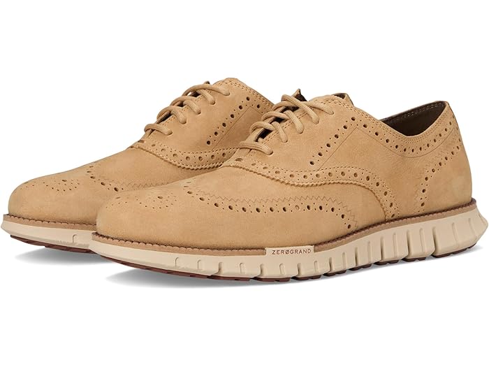 【美品】 COLE HAAN〈GRAND ZERO〉ウィングチップ（8）革靴　茶 ゼログランド メリット ウィングチップ オックスフォード womens