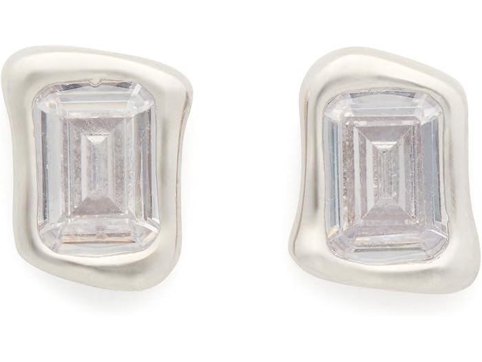 (取寄) ケイトスペード レディース モウルトン グラス スタッズ Kate Spade New York women Molten Glass Studs Clear/Silver