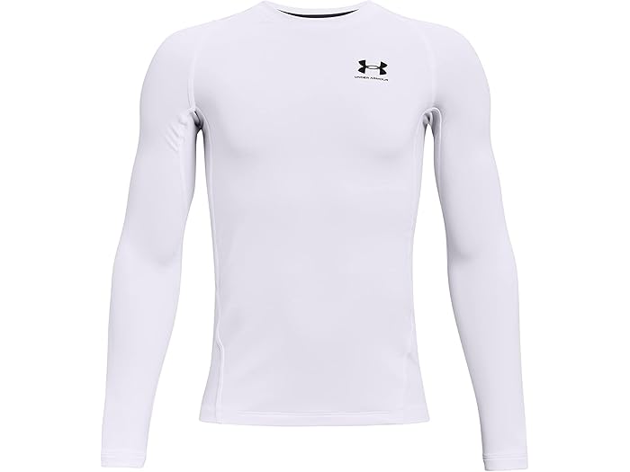 (取寄) アンダーアーマー キッズ ボーイズ コールドギア アーマー ロング スリーブ Tシャツ (ビッグ キッズ) Under Armour Kids boys ColdGear Armour Long Sleeve T-Shirt (Big Kids) White/Black