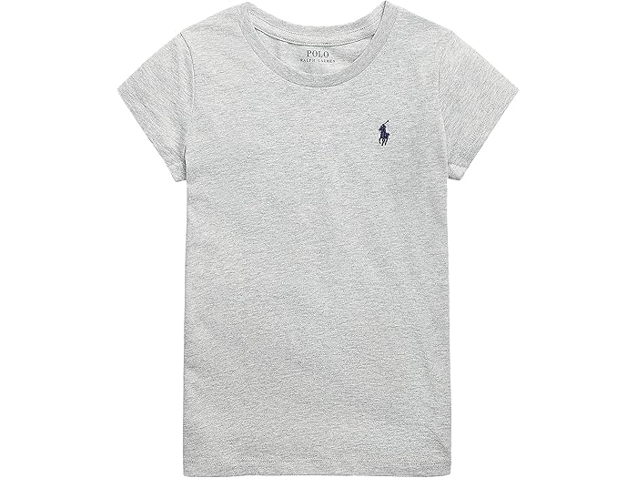 (取寄) ラルフローレン キッズ ガールズ ショート スリーブ ジャージ Tシャツ (ビッグ キッズ) Polo Ralph Lauren Kids girls Short Sleeve Jersey T-Shirt (Big Kids) Light Sport Heather