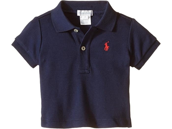 (取寄) ラルフローレン キッズ ボーイズ コットン インターロック ポロ シャツ (インファント) Polo Ralph Lauren Kids boys Cotton Interlock Polo Shirt (Infant) Refined Navy