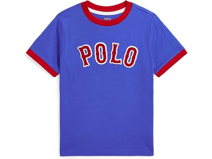 (取寄) ラルフローレン キッズ ボーイズ コットン ジャージ ティー (トドラー/リトル キッド) Polo Ralph Lauren Kids boys Baseball-Logo Cotton Jersey Tee (Toddler/Little Kid) Collegiate Blue