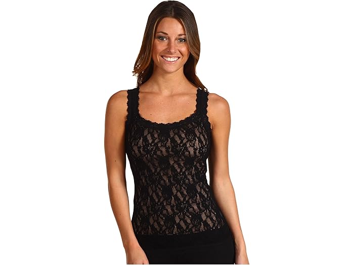 (取寄) ハンキー パンキー レディース シグニチャー レース アンライン カミ Hanky Panky women Signature Lace Unlined Cami Black