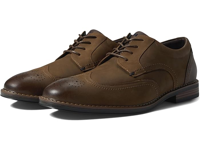 (取寄) ナン ブッシュ メンズ セントロ フレックス ウイング ティップ オックスフォード Nunn Bush men Centro Flex Wing Tip Oxford Brown Crazy Horse