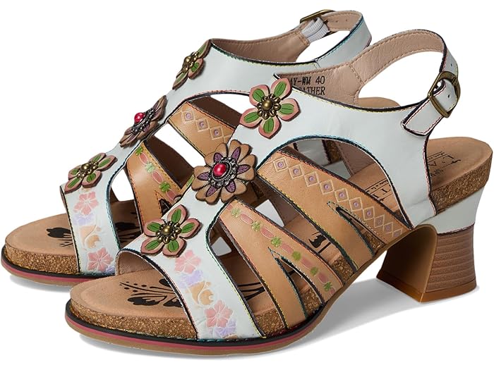 (取寄) ラルティストバイスプリングステップ レディース L'Artiste by Spring Step women Galfriday White Multi