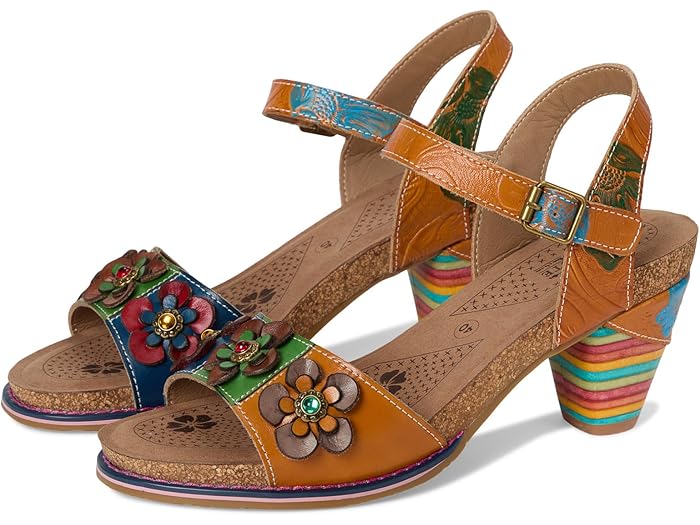 (取寄) ラルティストバイスプリングステップ レディース L'Artiste by Spring Step women Bluesky Camel Multi