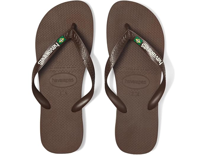 (取寄) ハワイアナス メンズ ブラジル ロゴ サンダル Havaianas men Brazil Logo Sandals Dark Brown/White 8,760円