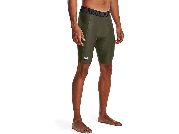 (取寄) アンダーアーマー メンズ ヒートギア アーマー ロング ショーツ Under Armour men Heatgear Armour Long Shorts Marine OD Green/White