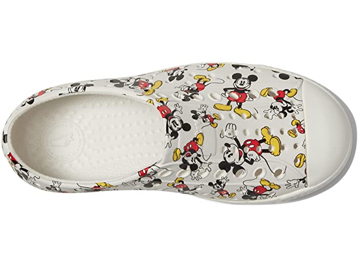 正規逆輸入品 取寄 ネイティブシューズ キッズ ジェファーソン ディズニー プリント リトル Native Shoes Kids Jefferson Disney Print Little Kid Shell White Mickey All Over Qdtek Vn