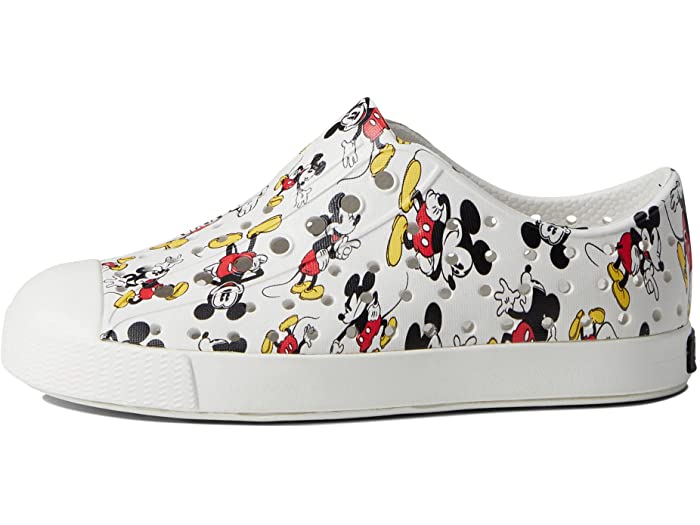 正規逆輸入品 取寄 ネイティブシューズ キッズ ジェファーソン ディズニー プリント リトル Native Shoes Kids Jefferson Disney Print Little Kid Shell White Mickey All Over Qdtek Vn