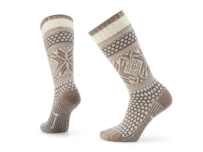 (取寄) スマートウール レディース エブリデイ ポップコーン スノーフレーク パターン クルー ソックス Smartwool women Everyday Popcorn Snowflake Pattern Crew Socks Moonbeam