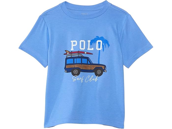 (取寄) ラルフローレン キッズ ボーイズ コットン ジャージ ティー (インファント) Polo Ralph Lauren Kids boys Car-Print Cotton Jersey Tee (Infant) Harbor Island Blue