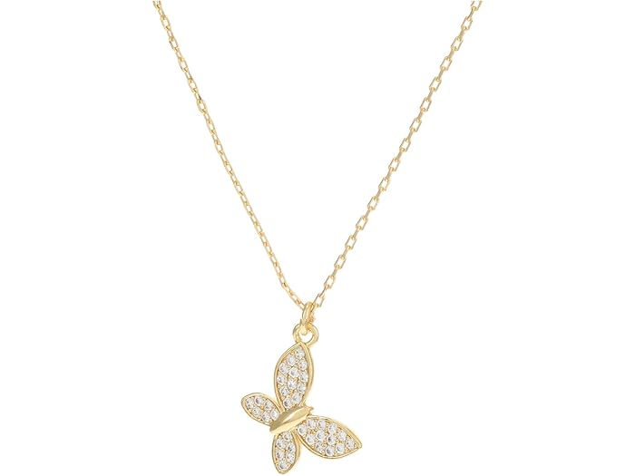 (取寄) ケイトスペード レディース パヴェ バタフライ ペンダント Kate Spade New York women Pave Butterfly Pendant Clear/Gold