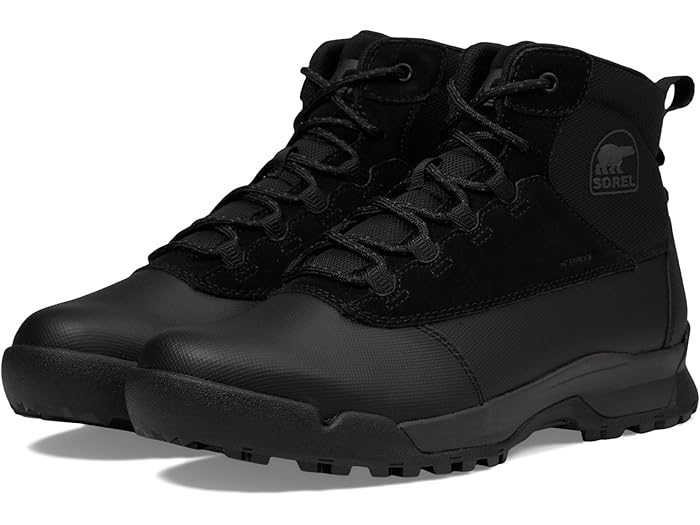 (取寄) ソレル メンズ バクストン ライト レース プラス ウォータープルーフ SOREL men Buxton Lite Lace Plus Waterproof Black/Black